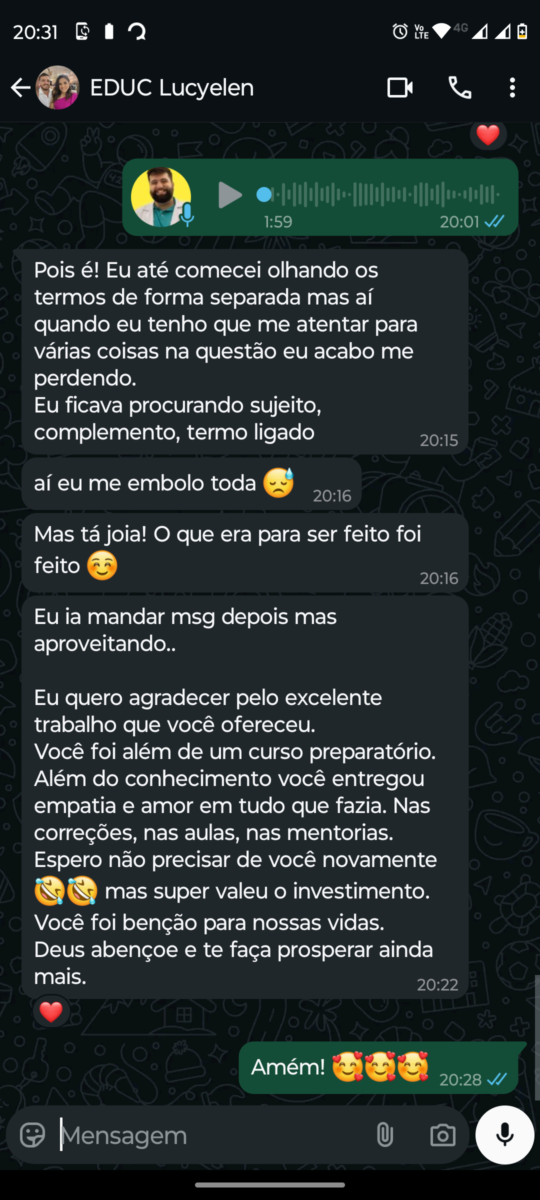 Depoimento de aluno aprovado